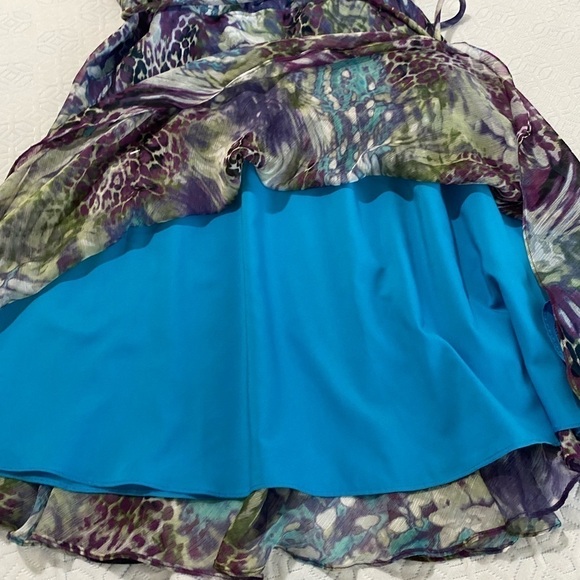 Jones New York Women Fit & Flare floral summer casual Dress Sleeveless  Size 14 - Picture 7 of 9